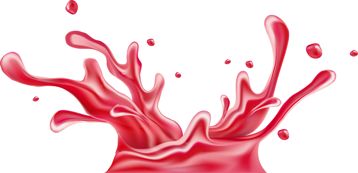 Raspberry or strawberry juice splash. PNG